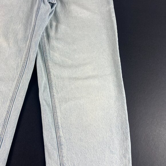 American Eagle Jeans Womens 28x31* Highest Rise Baggy Straight Blue Denim Tag 2R - Picture 3 of 16